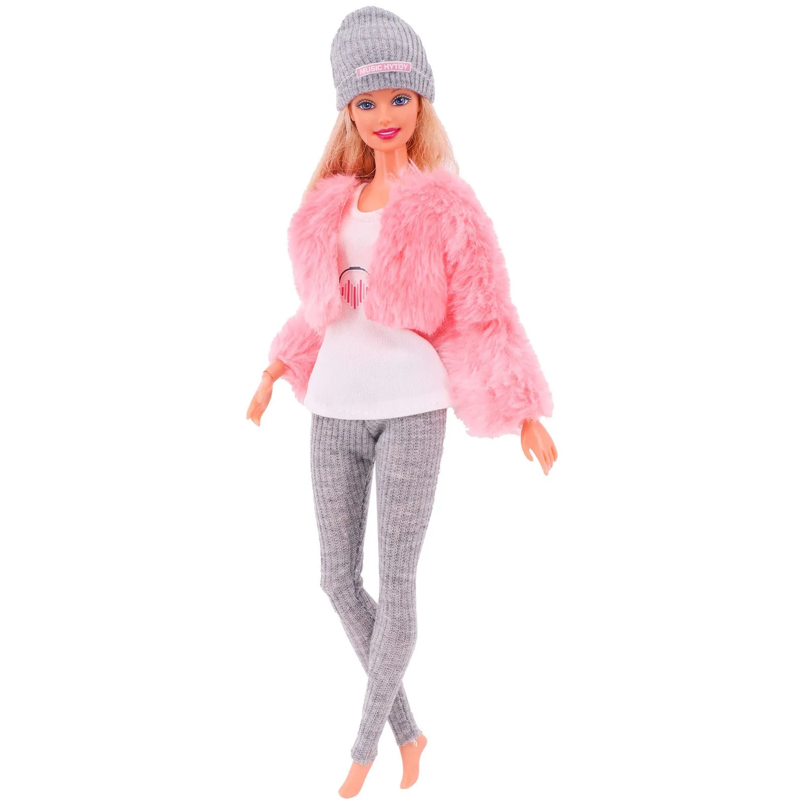 Pink 43 Pieces Barbies Doll Clothes Shoes Accessories Travel Suitcase Toys Fit 18Inch Barbies Doll,1/6 BJD&Blythe Toys For Girls 3