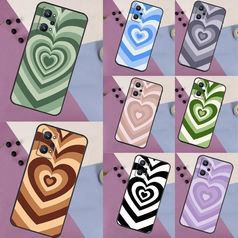 Sage Green Coffee Love Heart Latte Per Realme 11 9 10 Pro Plus C55 C53 C51 C33 C31 C30 C25S C21Y C15 C11 Gt5 Pro Gt Neo 5 Case