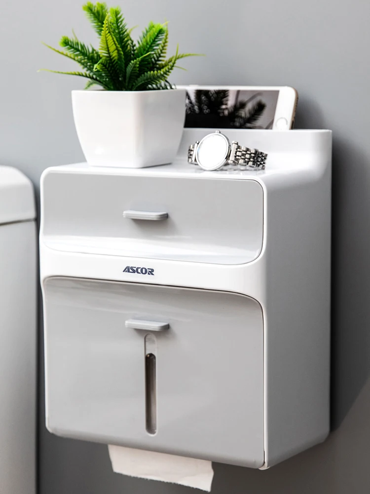 

Toilet Tissue Box Toilet Toilet Punch-Free Creative Paper Extraction Toilet Paper Rack