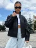 HH الخريف بولي Leather سترة جلدية للنساء موضة شارع العليا معطف جاكيتات سحاب أكمام طويلة معاطف الشتاء سيدة أبلى غير رسمية