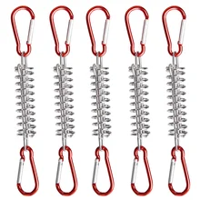 

1 Set Steel Tent Rope Tensioner Camping Pegs Windproof Spring Tent Buckle