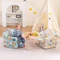 Cloud-Like Comfy Printed Kids Sofa Toddler Reading Chair with Washable Cover Carrying Handle 1