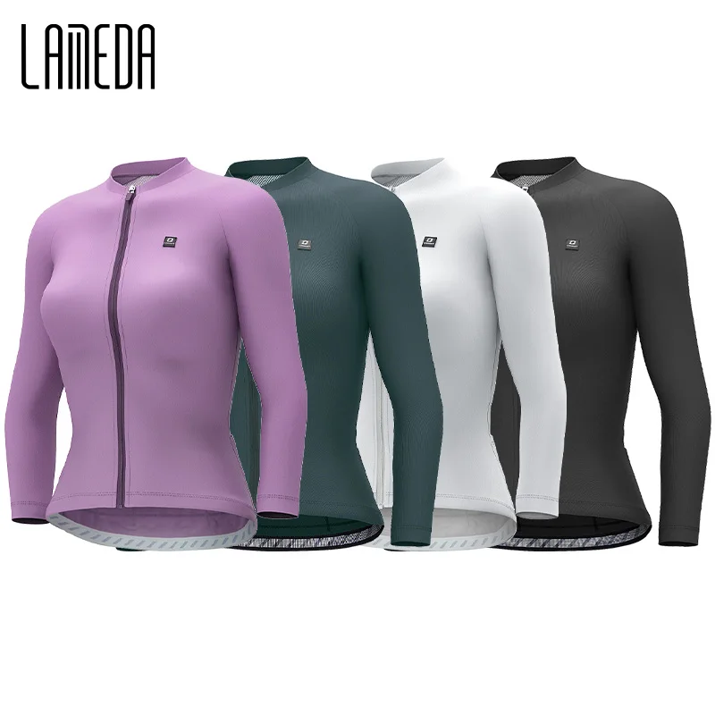 Cycling Shirt LAMEDA Women Cycling Long Sleeve Bike Road Biking Clothing Mountain Ladies Top Jersey Summer Bicycle Shirts MTB Cycling Clothing