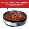 Smokeless Indoor Electric BBQ Grill with Glass Lid, Dishwasher Safe, Nonstick, Adjustable Temperature, Fast Heat Up, Stainless 6