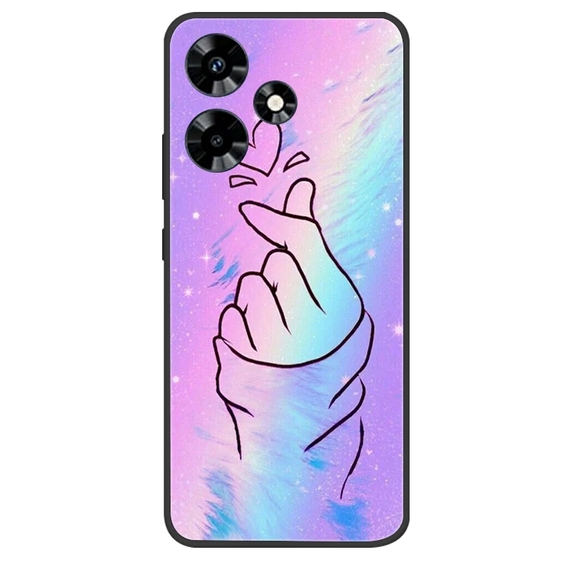 Elegant Black Silicone Butterfly Phone Cover - Soft Protective Bumper Case