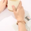 FTCY 9 mm Wide Stainless Steel Bracelets for Women Simple Trendy Style Daily Wear Silvery Charm Removable Bracelet Unisex 2