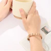 FTCY 9 mm Wide Stainless Steel Bracelets for Women Simple Trendy Style Daily Wear Silvery Charm Removable Bracelet Unisex 2