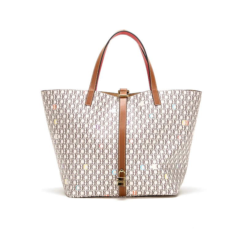 حقيبة يد نسائية ذات طراز كلاسيكي ذات سعة كبيرة وتص...