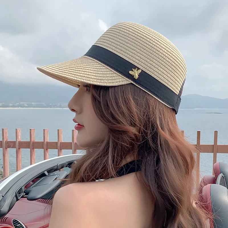 Women Straw Peaked Hat Beach Visor Cycling Baseball Caps sun hats ladies baseball caps