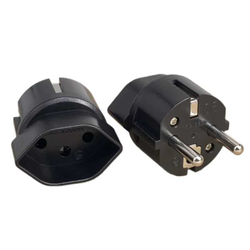 Plug Adapter Swiss to European Standard Electrical Socket Travel Adaptor EU Plug Multipurpose Power Plug