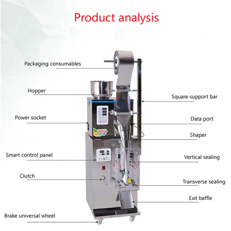 Scale Herb Filling And Weighing Machine Tea Leaf Filler Automatic Packing Machine Particle Powder Black Tea Racking Device