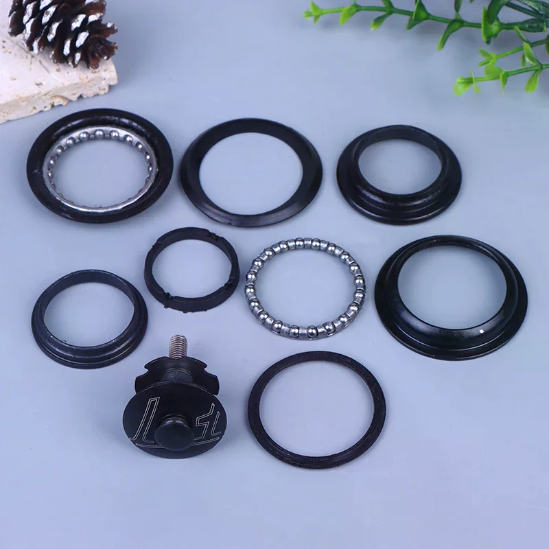 자전거 포크 자전거 부품 로드 바이크 블랙 알로이 44mm 1 1/8인치 자전거 스레드리스 헤드셋 헤드튜브 자전거 외부 헤드셋 부품