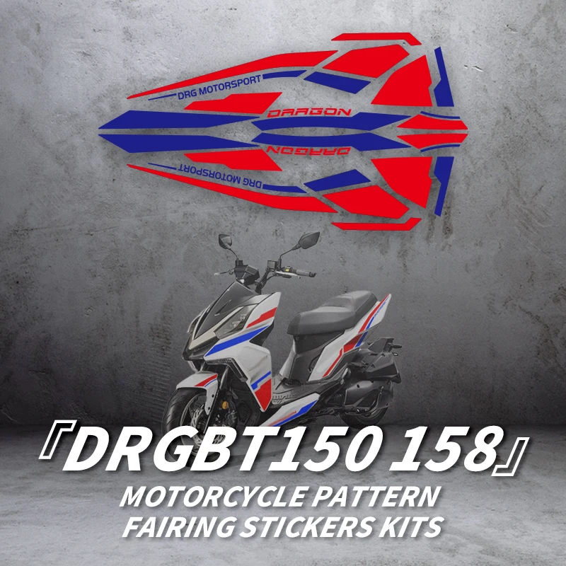 Used For SYM DRGBT150 158 Bike Accessories Decoration Protection Decals Motorcycle Pattern Printing Stickers Fairing Kits