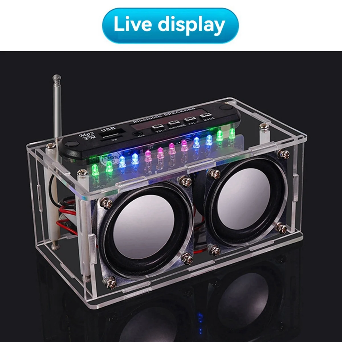 B34B-DIY Bluetooth Speaker Kit with FM Radio 87.5-108MHZ DIY Soldering Project