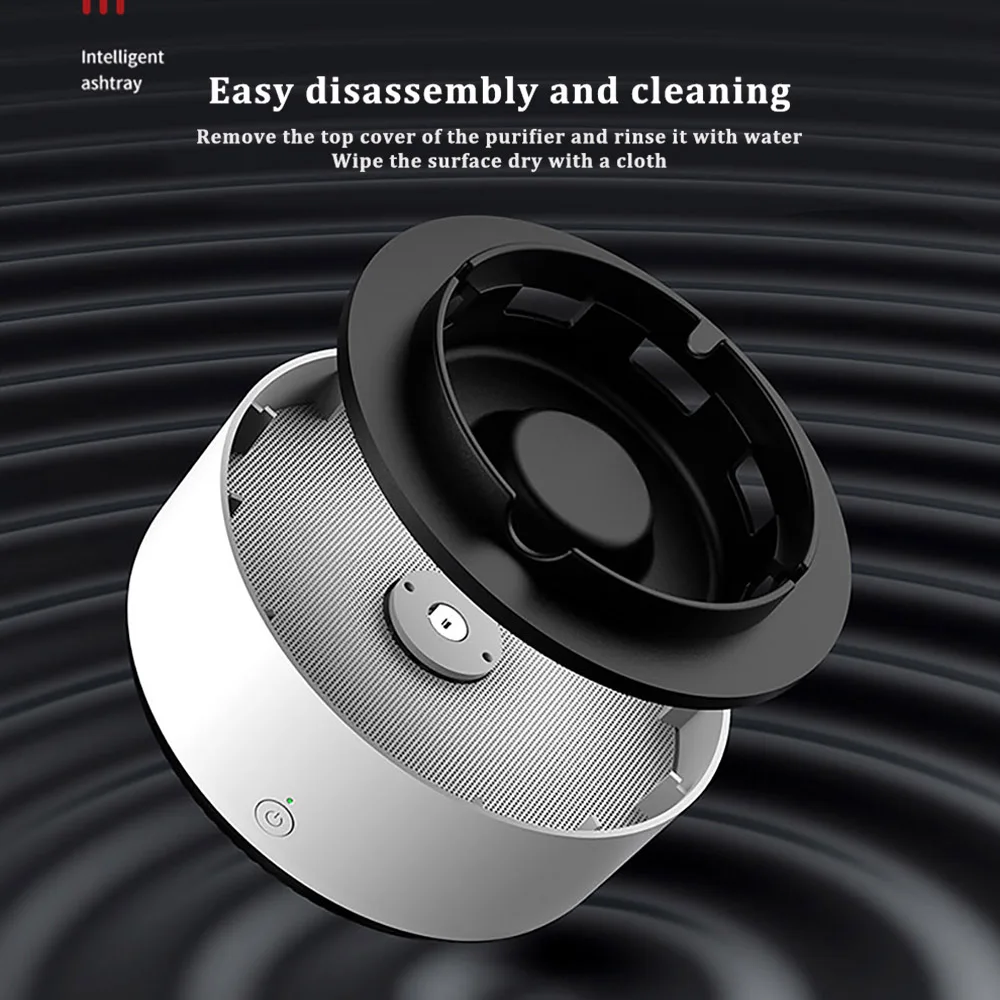 Small air purifier multifunctional ashtray Remove odor secondhand smoke dust smoking accessories for filtering secondhand smoke air purifier ashtray