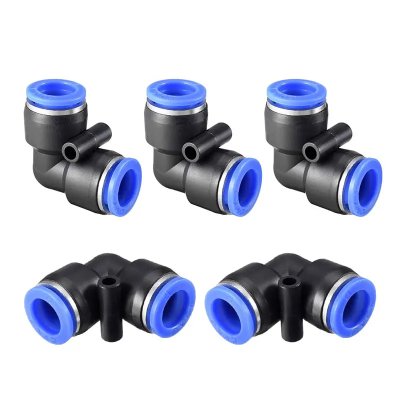 

Plastic Elbow Push to Connect Tube Fitting 4mm 6mm 8mm 10mm 12mm Tube OD Pneumatic Air Push Fit Lock Fitting Blue 10pcs