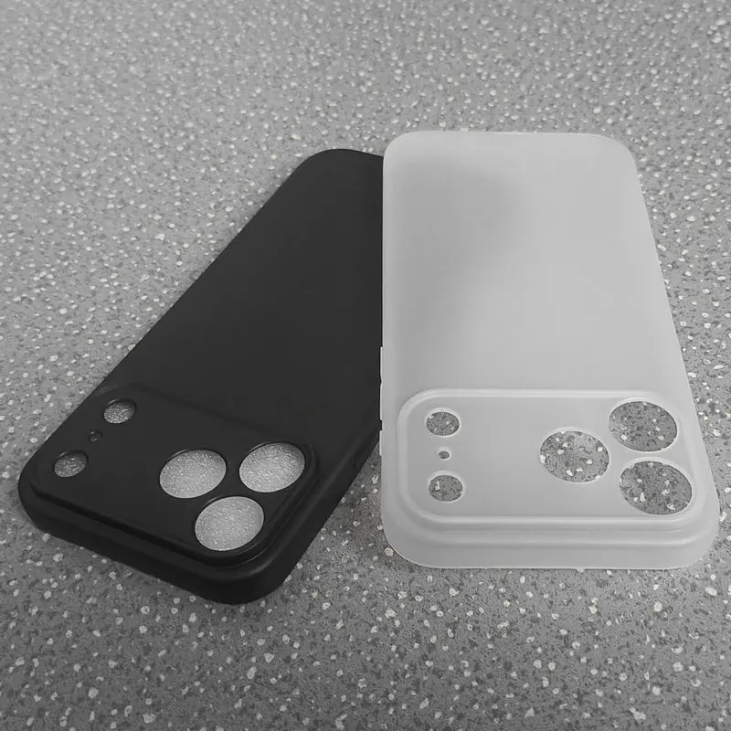 Sleek Frosted Clear Shockproof TPU Phone Case with Matte Finish