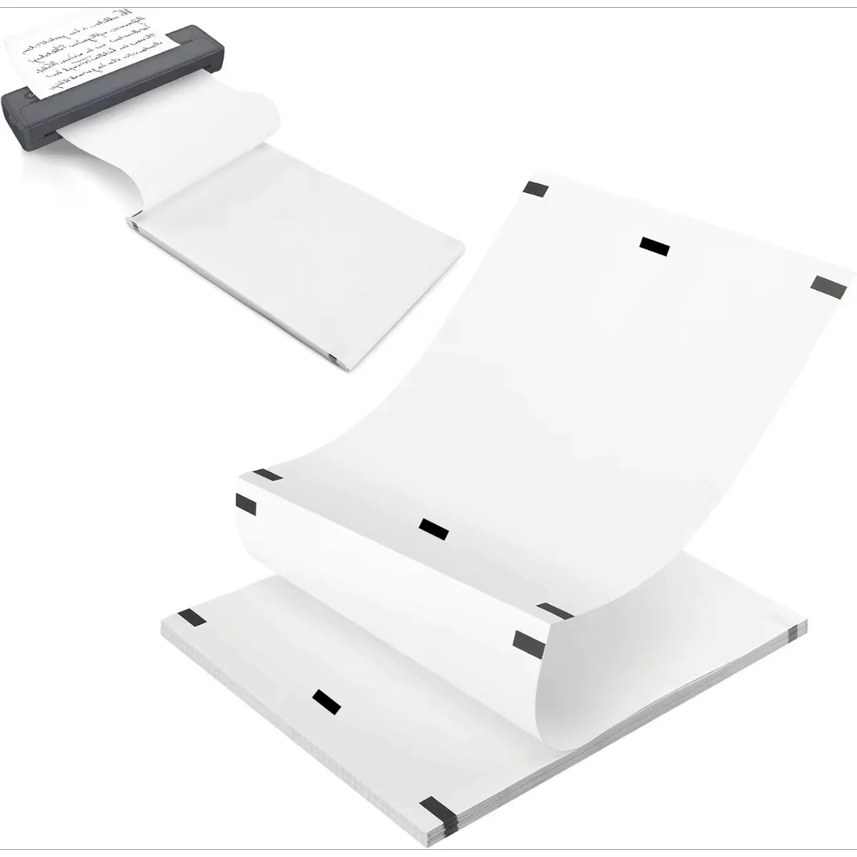 퀵드라이 A4 감열지 롤 - 휴대용, 고해상도 선명 인쇄, 라벨 메이커/사무용 프린터용, 빠른 배송