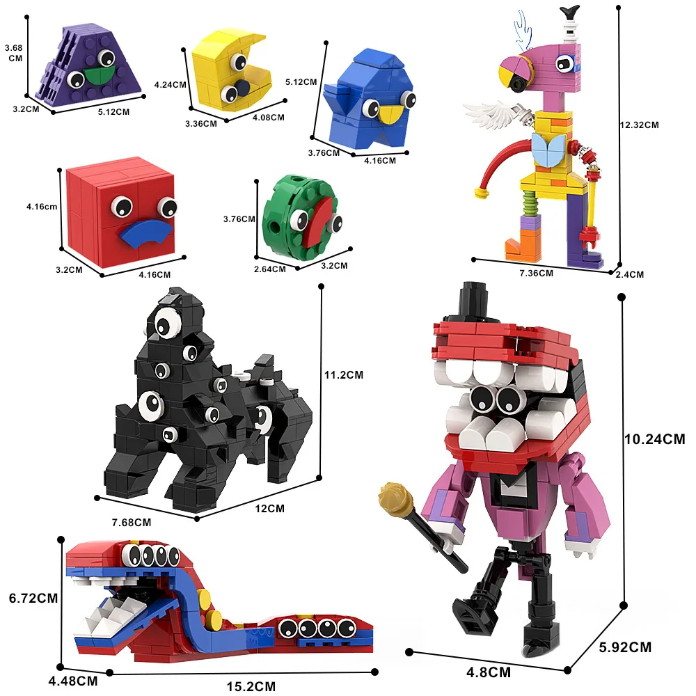 THE AMAZING DIGITAL CIRCUS Animated Movies Character Building Blocks Assembly Toy Room Decoration Ornaments Collection Gifts