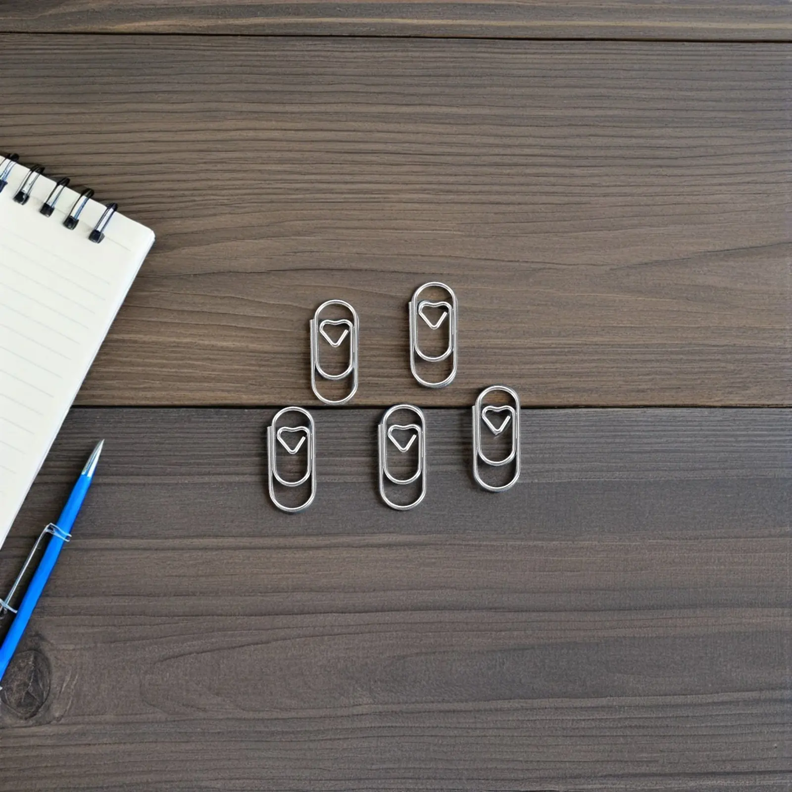 200Pcs 하트 종이 클립 실버 스틸 와이어 미니 사랑 모양의 클립 사무실 스크랩북 저널 문서 정리 메모 사진