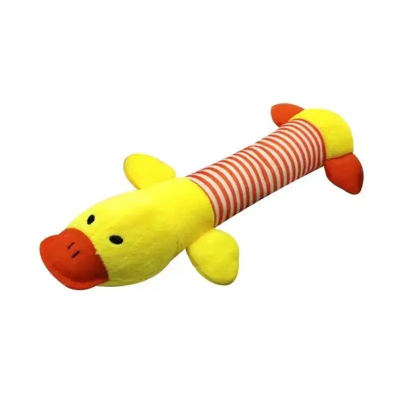 Plush Duck Dog Toy with Squeaker - Soft, Mess-Free Chew & Play for Puppies and Senior Dogs