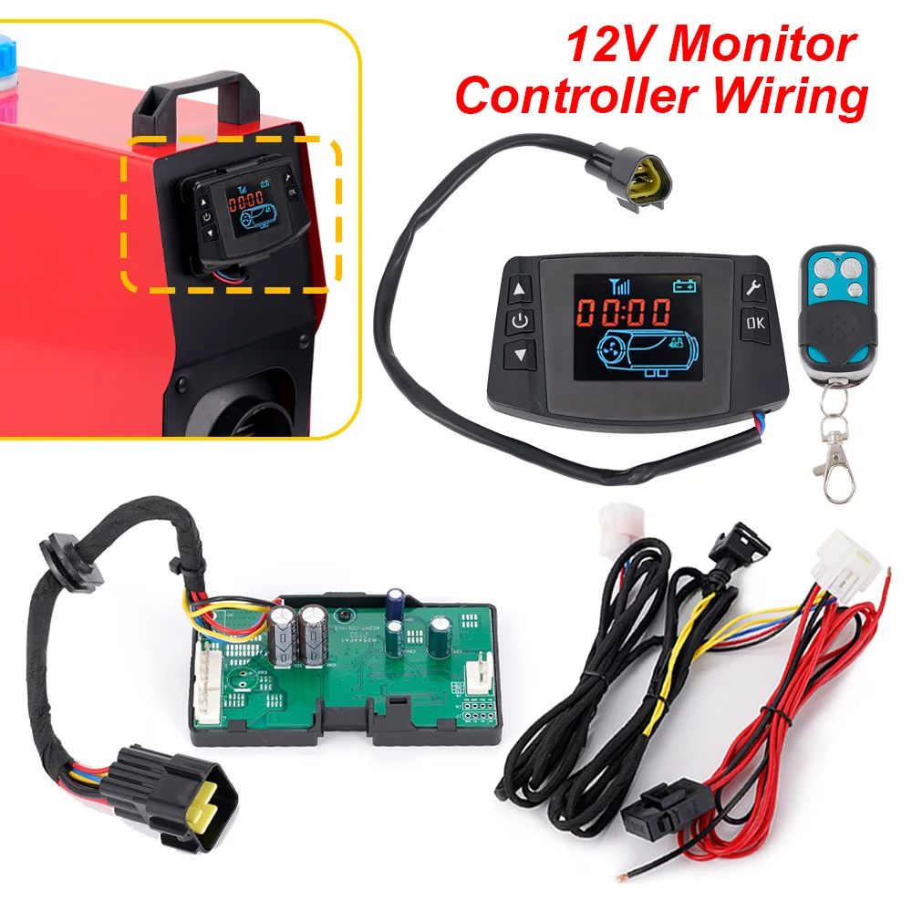

12/24V 3 Pins LCD Control Board Monitor For 5KW Car Air Diesel Parking Heater With Remote Wiress Electronical Accessoreis