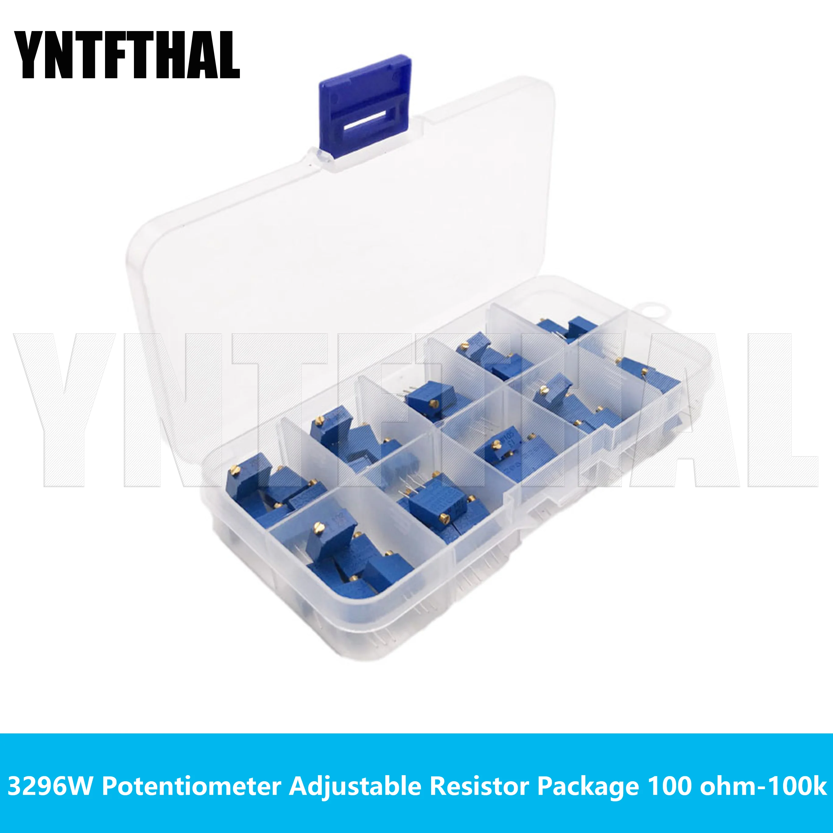 

McIgIcM 50Pcs/Lot 3296W Multiturn Trimmer Potentiometer Kit High Precision 3296 Variable Resistor 500R 1K 2K 5K 10K 20K 50K 100K