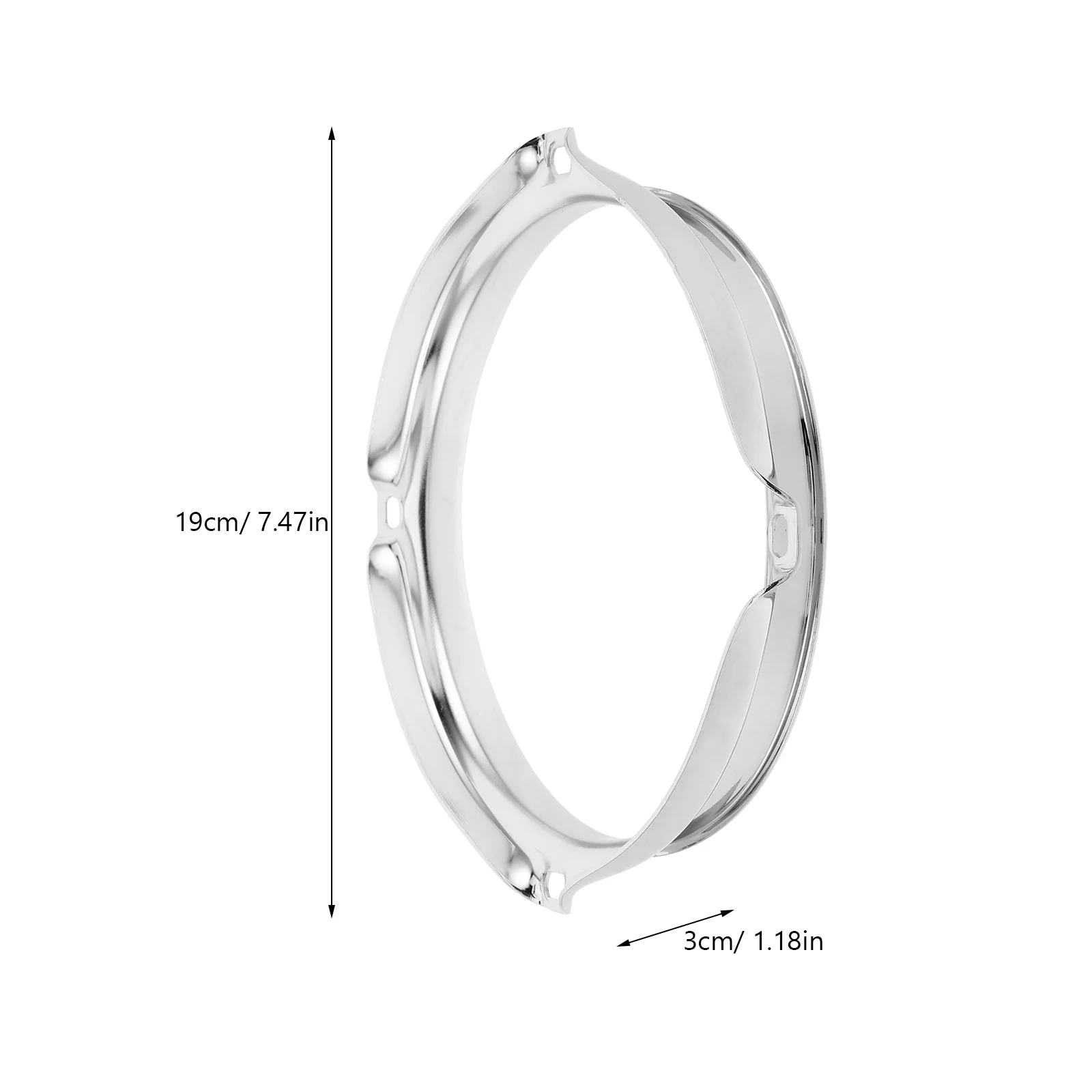 Drum Kit Accessories Bass Hoop Clamp Instrument Silver Metal Hoops for Crafting