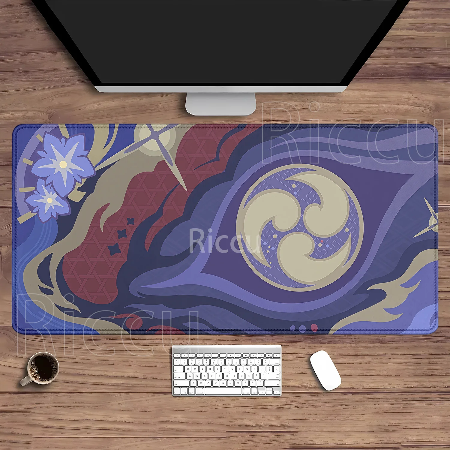 Varesa Columbina Furina Genshin Impact Pattern Gaming Mouse Pad - Large Rubber HD Printed Desk Mat