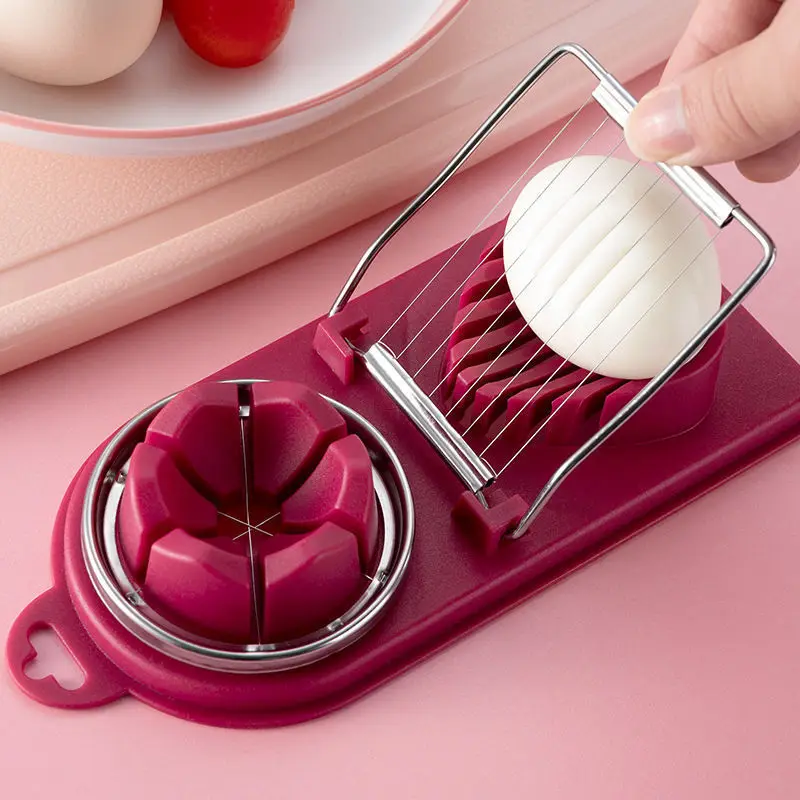 Stainless Steel Egg Cutter Slicer Boiled Egg Cutter Hard Egg Cutter