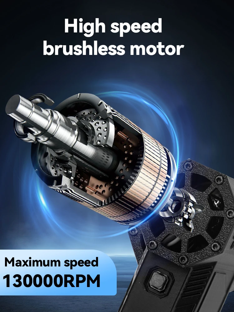 Newest Mini Turbo Jet Fan Turbo Violent Fan 110,000RPM Powerful Blower 45m/s High Speed Duct Fan Electric Air Duster Dryer 4