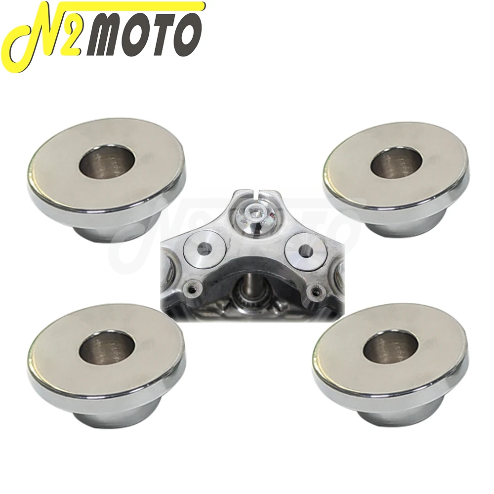 Chrome Handlebar Riser Bushings Chrome Handle Bar Insert Block Road