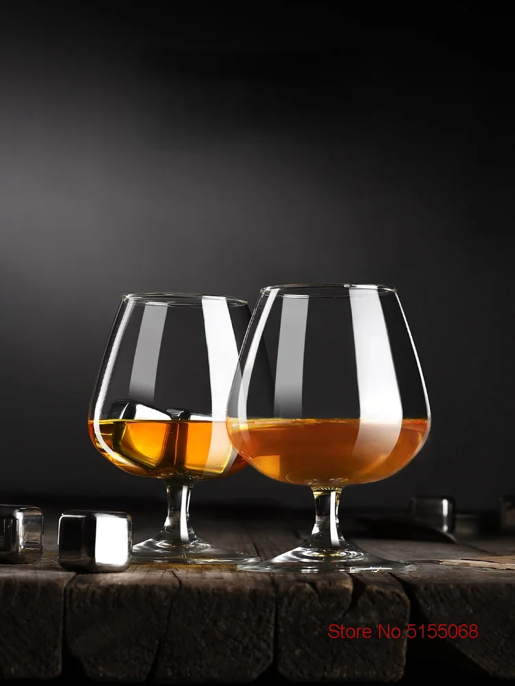 2 Pcs Lot French Style Brandy Snifter High-Capacity Big Belly Whiskey Tumbler Liquor Goblet Short Stem Wine Glasses Cheap Cup
