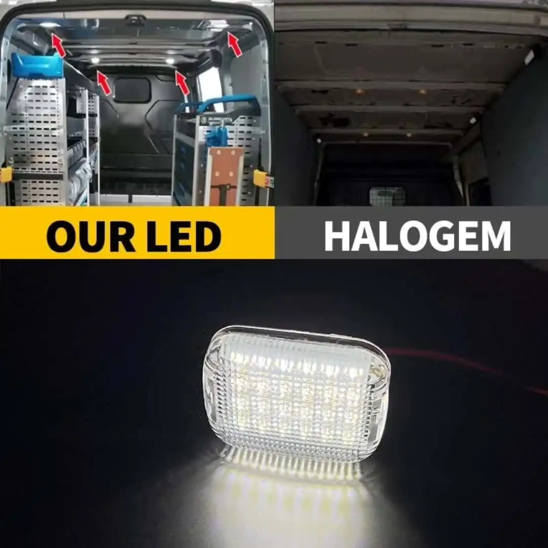 2 Plafoniere A LED Per Van Ford Transit E Tourneo Custom – Luce Interna Per Area Di Carico, Sostituisce 1811477 E 4059112