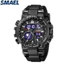 SMAEL Men's Sports Electronic Watch  8093 Tactical Digital Large dial Multi functional Alloy Dual Display Waterproof 6