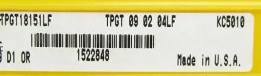 카바이드 인서트 TPGT 090204LF KC5010, 오리지널 10 개