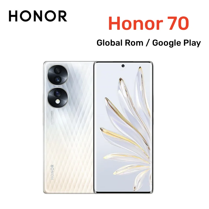 

Global ROM HONOR 70 Smartphone Android 6.67 inch 256GB/512GB ROM 54MP Camera Mobile phones 5G Network NFC Google Play Store