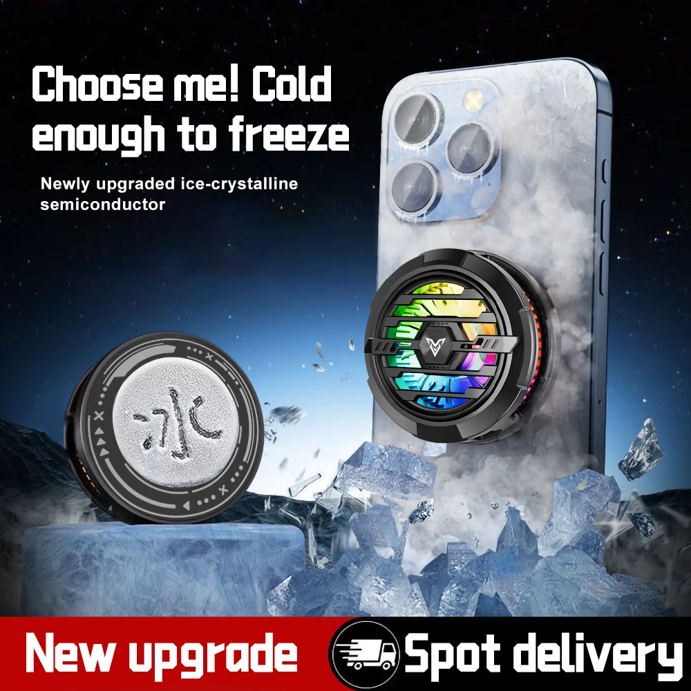 빠른 냉각 마그네틱/클립 반도체 모바일폰 냉각기 강력한 게임 쿨러 라이브 스트리밍용