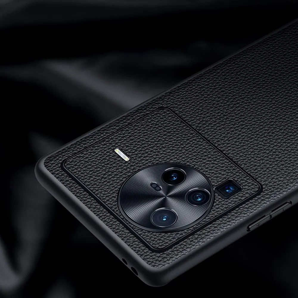 Genuine Leather Case For Vivo X80 X70 Pro 3d Lens Protective Coque For Vivo X Note S15 Pro Cover Luxury Real Leather Phone Shell