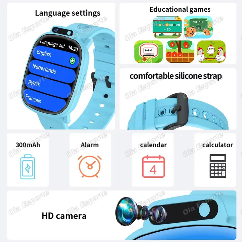 New 2026 Hot Flashlight Smart Watch for Children 18 Games Camera Control Take Photo Stopwatch Calculator Kids Watch Holiday Gift