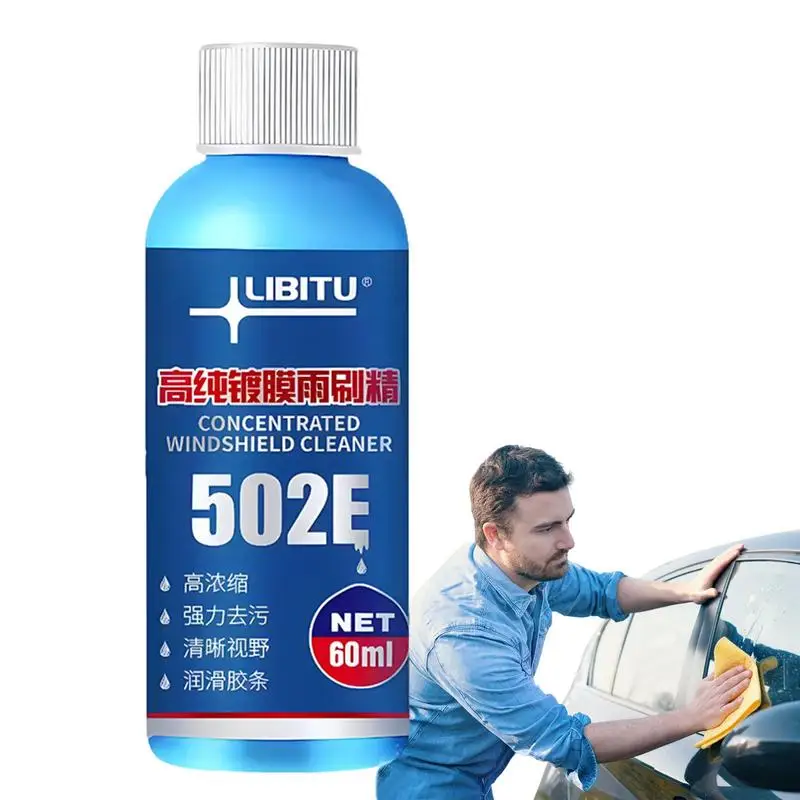 

Car Glass Cleaner Protective Car Cleaner Neutral Formula Clean Agent Universal 60ML Car Supplies Window Cleaning Solution For