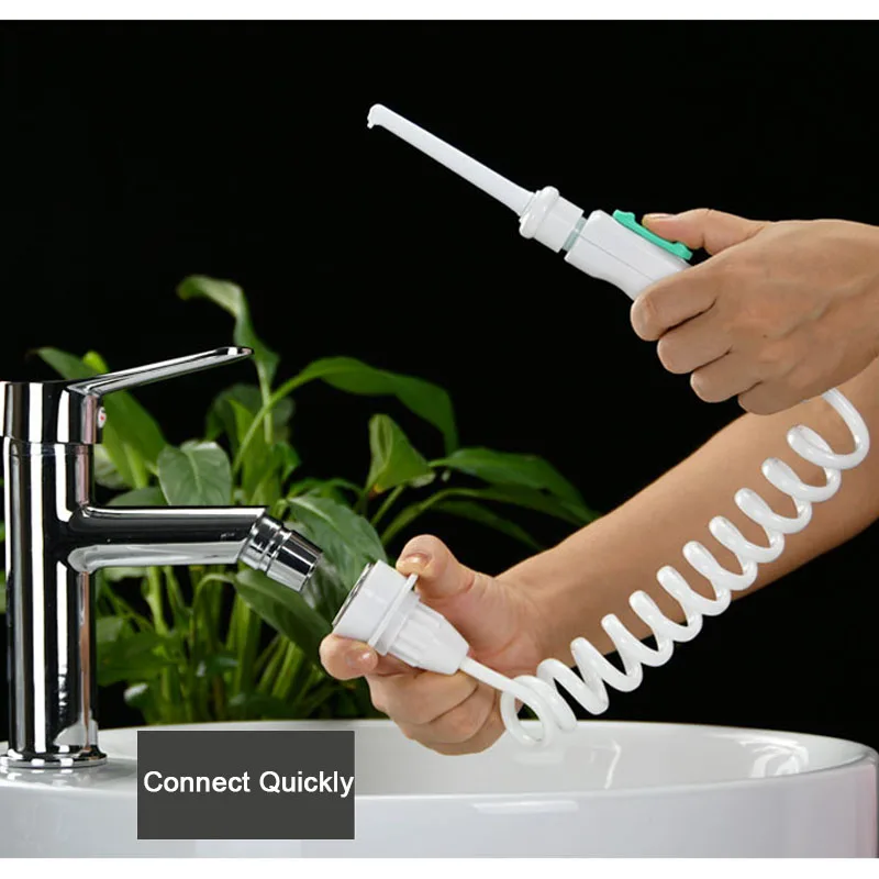 New Faucet Oral Irrigator Portable Teeth Cleaner Dental Water Flosser Pressure Adjustable Water Pick Jet Flossing No Charge Need