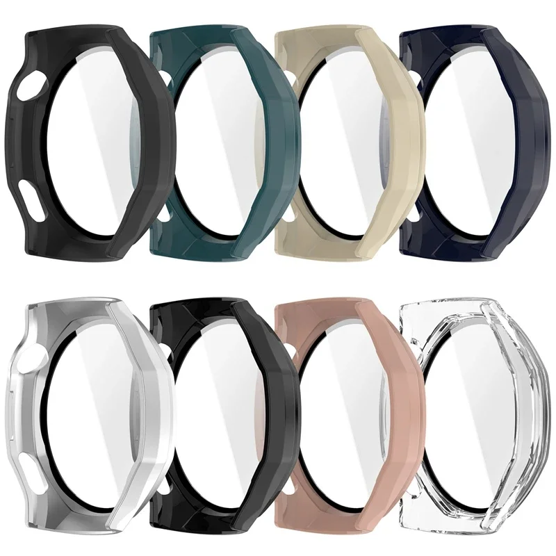 Protective Bumper Case with Tempered Glass Screen Shield