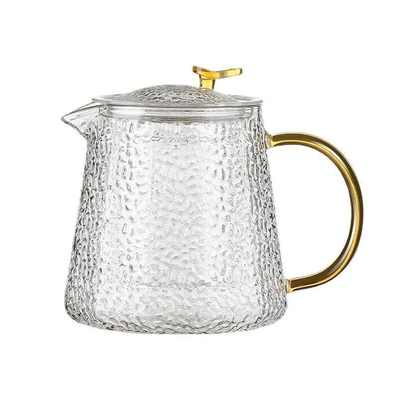 

High Quality Heat Resistant Glass Tea Pot Chinese Kung Fu Tea Set Puer Kettle Coffee Glass Pot Convenient Office TeaPot