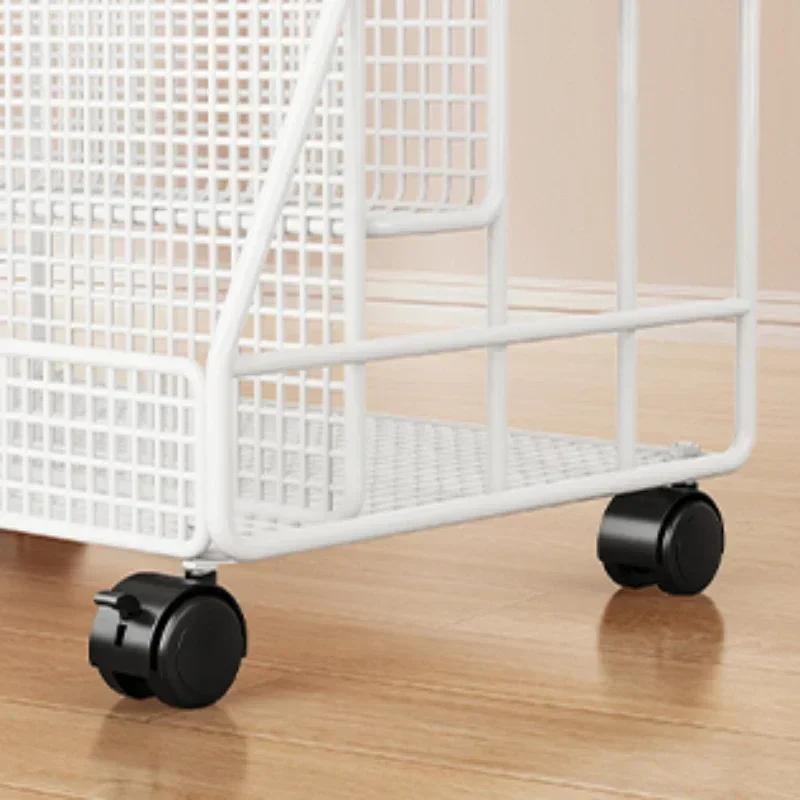Mobile Shelf Folding Rotating Bookcase Books Motorcycle Helmet Warehouse Shelf Storage Home Decoration Book Shelves Umbrella