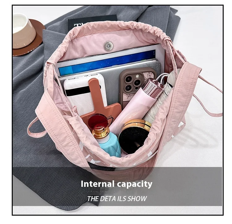 Versatile Laser Cool Dumpling Bun Fashion Shoulder Bun Large Capacity Simple Soft Bun_voghion.com