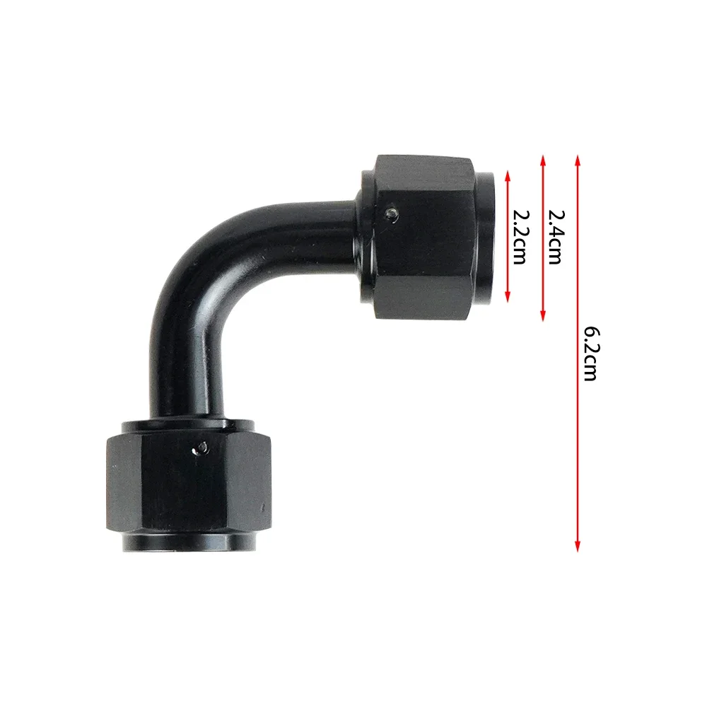 Raccords D'extrémité De Tuyau à Pression Universels, Reoidisseur De Mazout, Adaptateur De Connexion Résistant, AN4, AN6, AN8, AN10, AN12, 0, 45, 90, 180