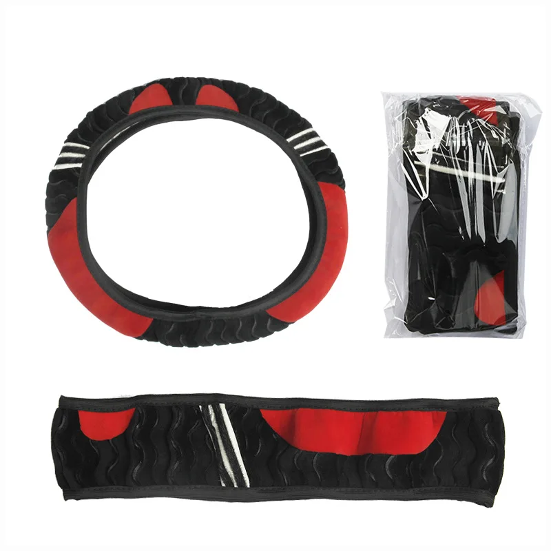 15" 38cm Car Steering Wheel Cover Plush Little Monster Elastic Warm Anti-slip Wheel Cover Car Styling Accessories for Women steering wheel cover