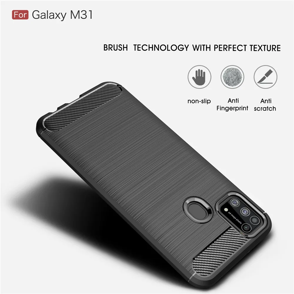 Shockproof Carbon Fiber Phone Bumper Soft TPU Protective Case