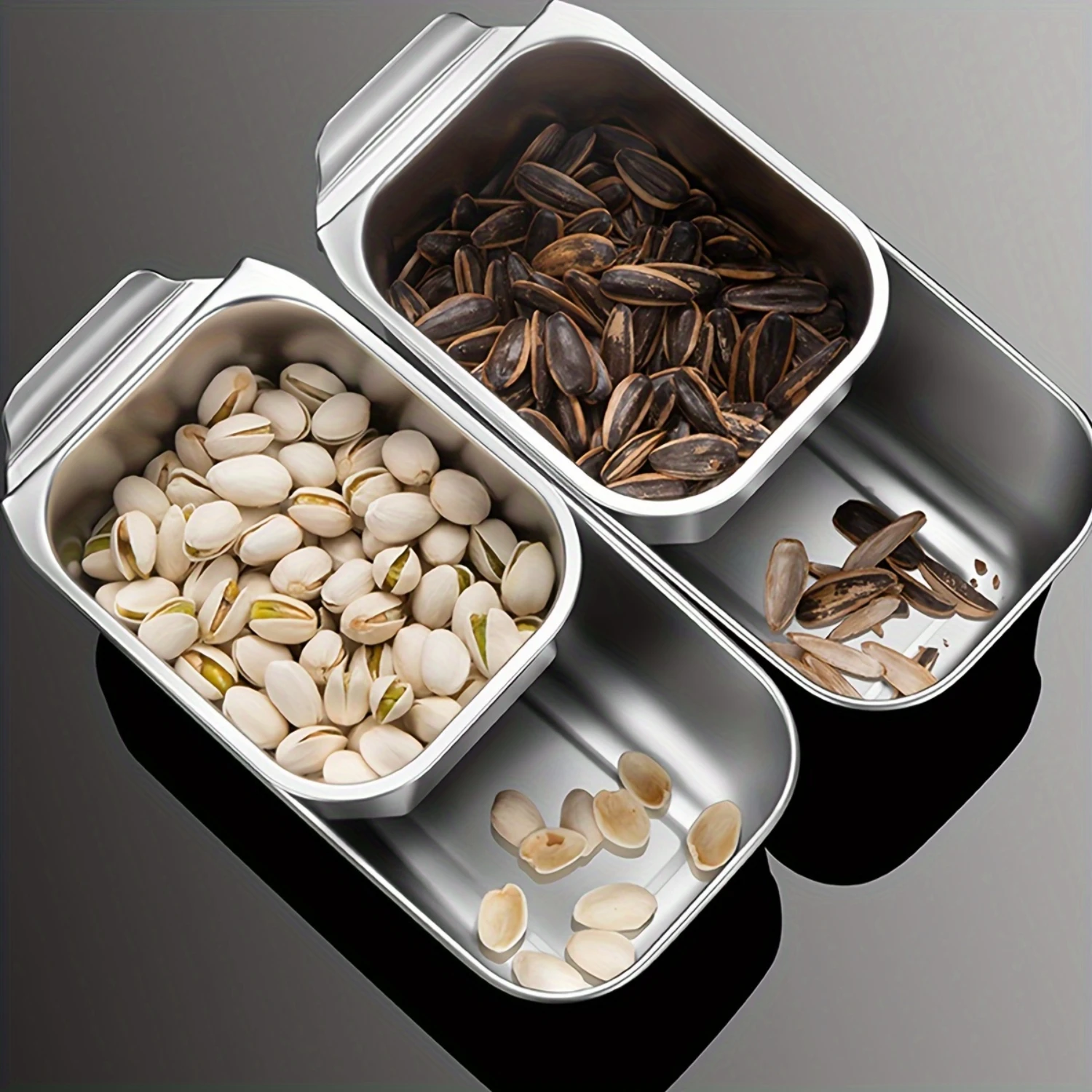 1pc Stainless Steel Snack Box, Modern Design For Food And Organization, Sealed Box For Snacks